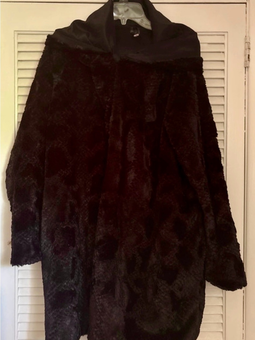 Staple Black Faux Fur Cape Coat